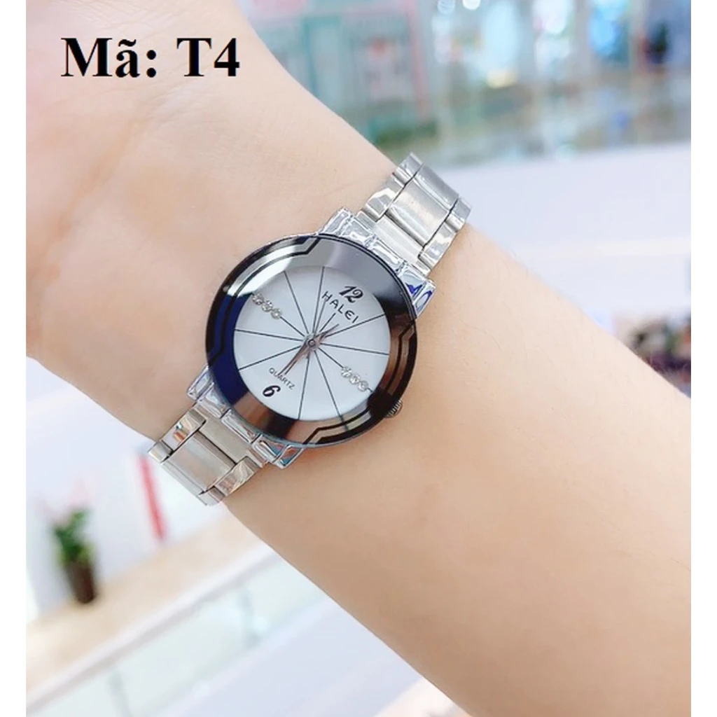 HALEI Premium Women's Quartz Analog Watch – Stainless Steel Strap, Round Case, Mineral Glass, Water Resistant, Elegant Japanese Movement Wristwatch for Ladies